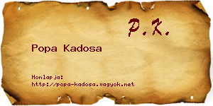 Popa Kadosa névjegykártya